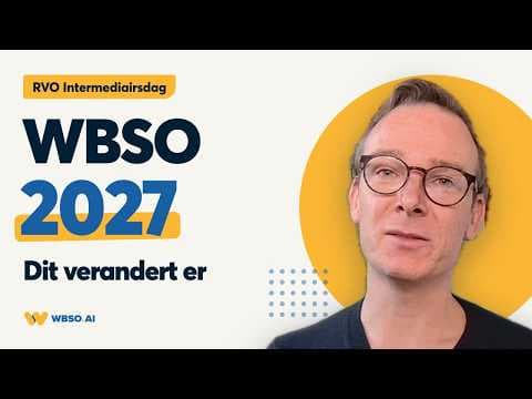 WBSO intermediairsdag 2027. Dit gaat veranderen.