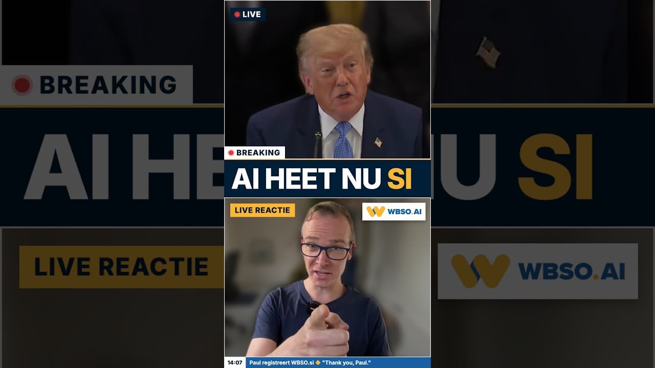Trump hernoemt AI naar SI. Ik registreerde meteen WBSO.si
